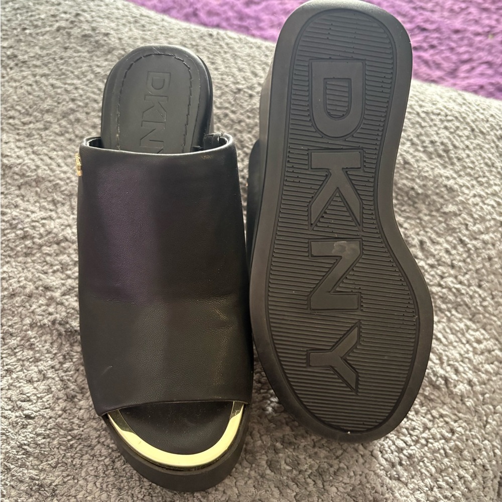 DKNY  Black Wedges